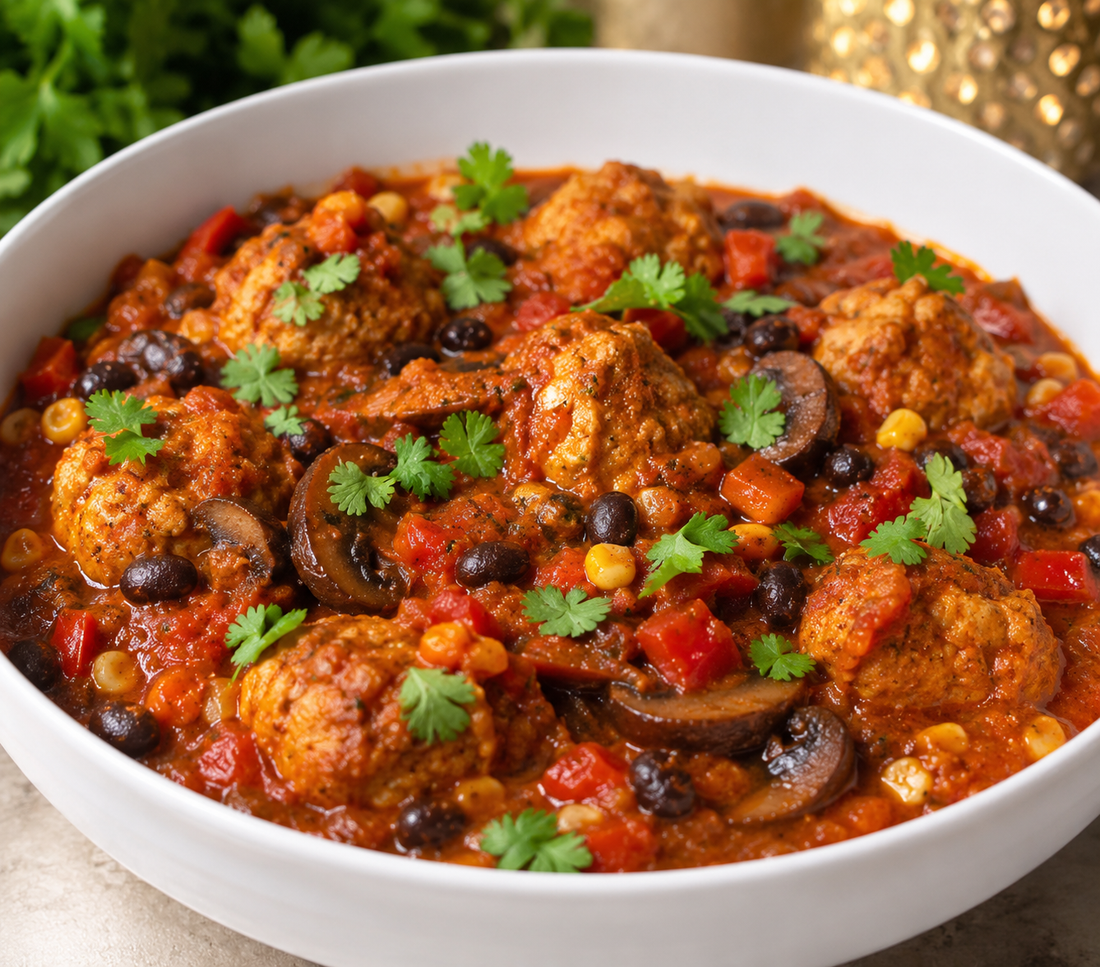 Plantain “Meatball” Stew By Sabina Noisette